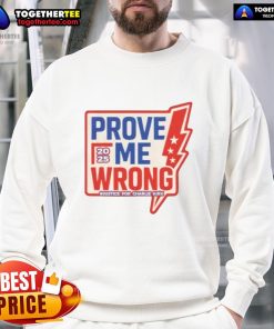 Original 'Prove Me Wrong' Justice for Charlie Kirk sweatshirt featuring bold text and a stylish design.