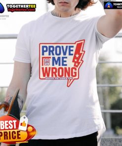 Original Prove Me Wrong Justice For Charlie Kirk T-Shirt featuring bold text design on a stylish black tee.