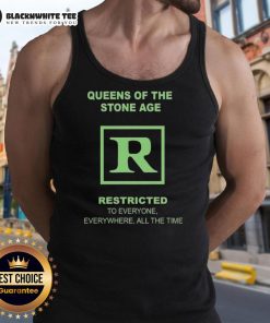 Original Queens of the Stone Age Store Rated R tank top featuring iconic band logo and vintage design.