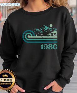 Original Retro Vintage Base 1980 Sweatshirt in vibrant colors, showcasing classic 80s fashion style.