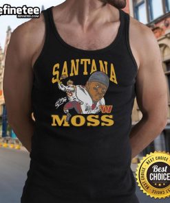 Alt Text: Original Santana Moss Washington Commanders homage tank top featuring classic retired player signature design.