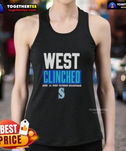 Original Seattle Mariners Playoffs Clinched AL West Division Champions 2025 tank top, celebrating team success in style.