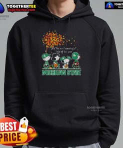 Cozy 'Original Snoopy and Friends Michigan State Autumn Hoodie' perfect for celebrating the most wonderful time of the year.
