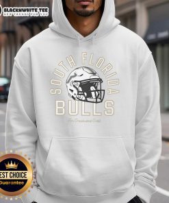 Alt Text: Green and gold hoodie featuring the original South Florida Bulls football logo for fans and supporters.