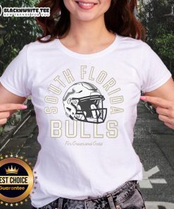 Original South Florida Bulls Football green and gold ladies tee, stylish and comfortable for fans.