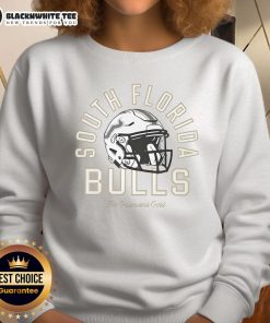 Original South Florida Bulls football sweatshirt in green and gold, showcasing team spirit and style.