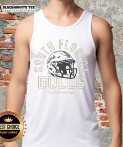 Original South Florida Bulls football green and gold tank top showcasing team spirit and style for fans.