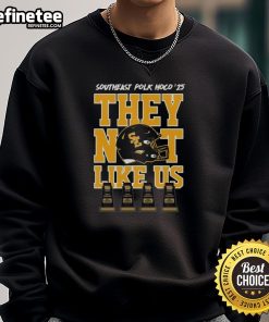2025 Original Southeast Polk Homecoming sweatshirt featuring 'They Not Like Us' design, perfect for school spirit.