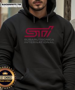Original STI Logo Subaru Technica International hoodie featuring bold design and vibrant colors for motorsport enthusiasts.