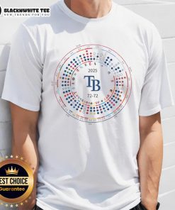 Original Tampa Bay Rays Baseball Team Results 2025 T-Shirt featuring team logo and vibrant design for fans.