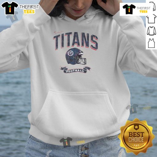 Alt Text: Distressed design hoodie featuring the original Tennessee Titans football helmet, perfect for fans and casual wear.
