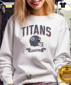 Original Tennessee Titans football helmet distressed design sweatshirt showcasing team spirit and style.
