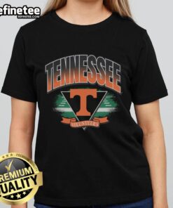 Alt Text: Stylish 'Original Tennessee Volunteers Arena Fade Ladies Tee' featuring bold team colors and logo, perfect for fans.