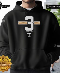 Alt Text: Original Tennessee Volunteers football hoodie by Jermod McCoy featuring a checkered stripe design.