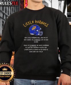 Original Little Hornets sweatshirt featuring the team running out of the tunnel with 17 minutes left on the clock.