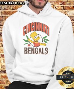 Alt Text: Original The Simpsons Bart X Cincinnati Bengals Jungle Hoodie featuring vibrant graphics and a playful design.