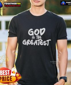 Alt Text: Original The Williamson Dad God Is The Greatest T-Shirt featuring bold text and a stylish design for proud dads.