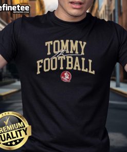 Original Tommy Castellanos Florida State Football crimson letter T-shirt featuring bold FSU logo and stylish design.