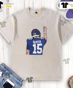 Alt Text: Original Tommy Devito hand gesture celebration on a washed t-shirt, showcasing iconic movie character style.