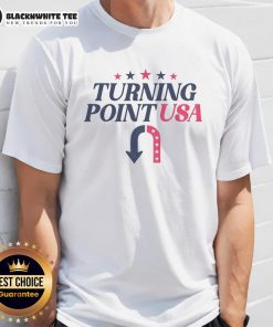 Alt Text: Original Turning Point USA Charlie Kirk Memorial T-Shirt promoting political free speech in bold graphic design.