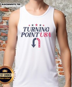 Original Turning Point USA Charlie Kirk memorial political free speech tank top showcasing bold design and patriotic themes.