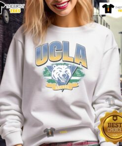 Alt Text: Original UCLA Bruins Arena Fade Sweatshirt featuring a stylish design in blue and gold, perfect for fans.