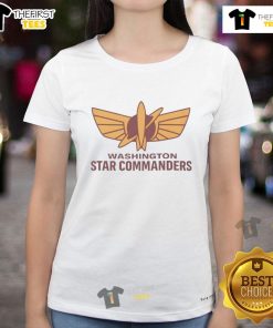 Original Washington Star Commanders Buzz Lightyear Ladies Tee showcasing team spirit and style for fans.