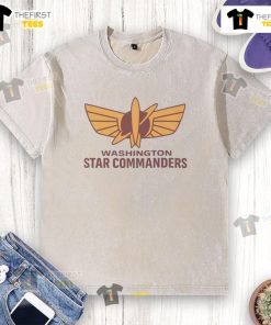 Original Washington Star Commanders Buzz Lightyear washed t-shirt featuring team logo and vibrant design for fans.