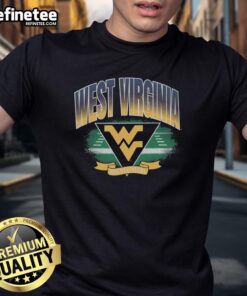 Original West Virginia Mountaineers Arena Fade T-Shirt featuring vibrant team colors and logo, perfect for fans.