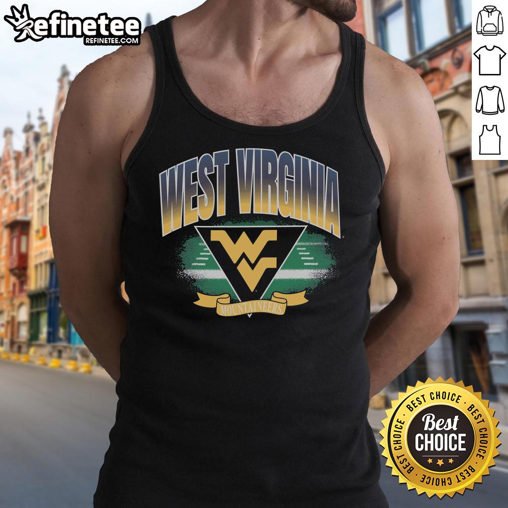 Original West Virginia Mountaineers Arena Fade Tank Top Alt Text: Original West Virginia Mountaineers arena fade tank top featuring vibrant colors and team logo, perfect for fans.