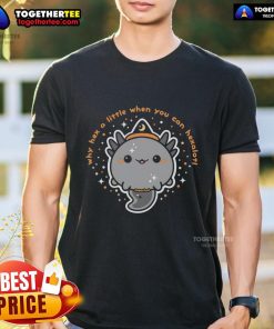 Original Why Hex A Little When You Can Hexalotl T-Shirt featuring a unique hexalotl design in vibrant colors.