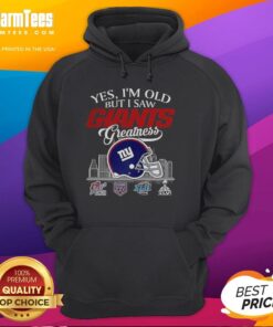 Original Yes I'm Old But I New York Giants Greatness Super Bowl Helmet Skyline Hoodie featuring Giants logo.