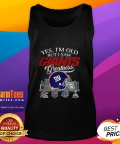 New York Giants Super Bowl helmet skyline tank top design, celebrating football greatness and nostalgia for fans.