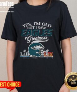 Original Philadelphia Eagles Super Bowl helmet skyline ladies tee, celebrating greatness for fans of all ages.