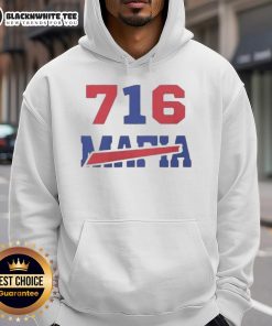 Premium Buffalo Bills Mafia Logo Hoodie featuring vibrant team colors and iconic design for loyal fans.