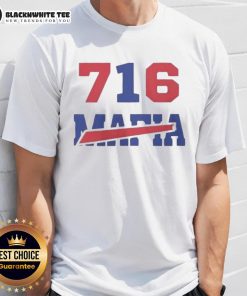 Premium 716 Buffalo Bills Mafia Logo T-Shirt featuring bold logo design, perfect for true Bills fans and game day wear.