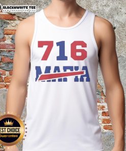 Premium Buffalo Bills Mafia logo tank top featuring bold design and vibrant colors, perfect for fans and summer wear.