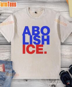 Premium Abolish Ice 2025 Washed T-Shirt in soft fabric, featuring bold graphic design for a stylish, activist look.