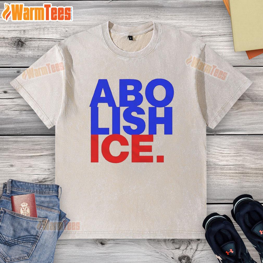 Premium Abolish Ice 2025 Washed T Shirt Premium Abolish Ice 2025 Washed T-Shirt in soft fabric, featuring bold graphic design for a stylish, activist look.
