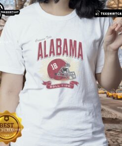 Alt Text: Premium Alabama Crimson Tide Prime Play Ladies Tee featuring team colors and logo, perfect for female fans.