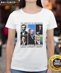 Premium Charlie Kirk Ladies Tee showcasing bold message against Democrats, perfect for passionate conservative supporters.