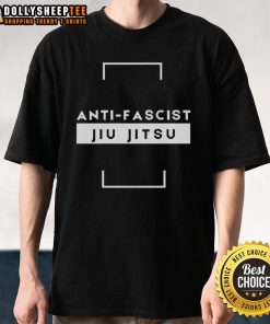 Premium Anti Fascist Jiu Jitsu T-Shirt featuring bold graphics and a comfortable fit for martial arts enthusiasts.
