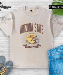 Premium Arizona State Sun Devils ASU washed t-shirt in maroon, featuring the iconic school logo for fans and alumni.