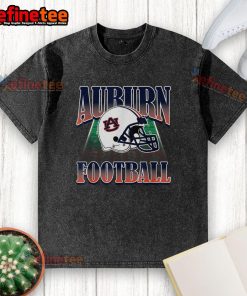 Premium Auburn Tigers football helmet graphic on college game day fan gear washed t-shirt for passionate supporters.
