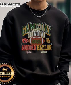 Premium Baylor Bears vs Auburn Tigers 2025 Gameday Showdown football sweatshirt featuring team logos and vibrant colors.