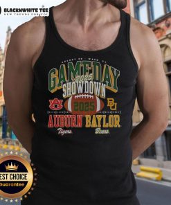 Womens Premium Baylor Bears vs Auburn Tigers 2025 Gameday Showdown football tank top, perfect for game day style.