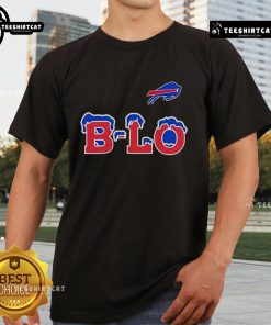 Premium Buffalo Bills B-Lo logo T-shirt featuring a stylish design, perfect for fans and comfortable for everyday wear.