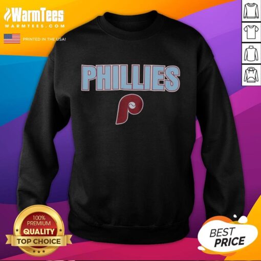 Premium Burgundy Philadelphia Phillies Throwback Sweatshirt featuring vintage logo and soft fabric design.