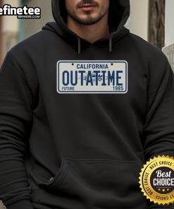 Premium California Outatime Future 1985 Hoodie featuring retro design and vibrant colors for fans of classic cinema.