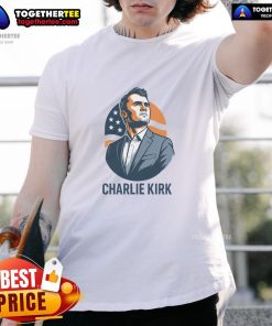 Alt Text: Premium Charlie Kirk 3D Heroic T-Shirt featuring a bold design and vibrant colors, perfect for patriots and supporters.